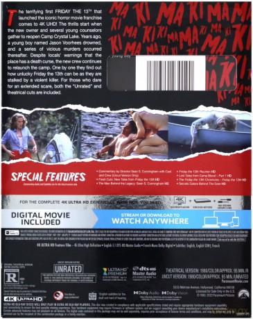Friday the 13th (Piątek trzynastego) [Blu-Ray 4K]+[Blu-Ray]