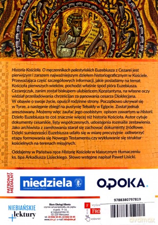 Historia Kościoła. O męczennikach palestyńskich - z Cezarei Euzebiusz [KSIĄŻKA]
