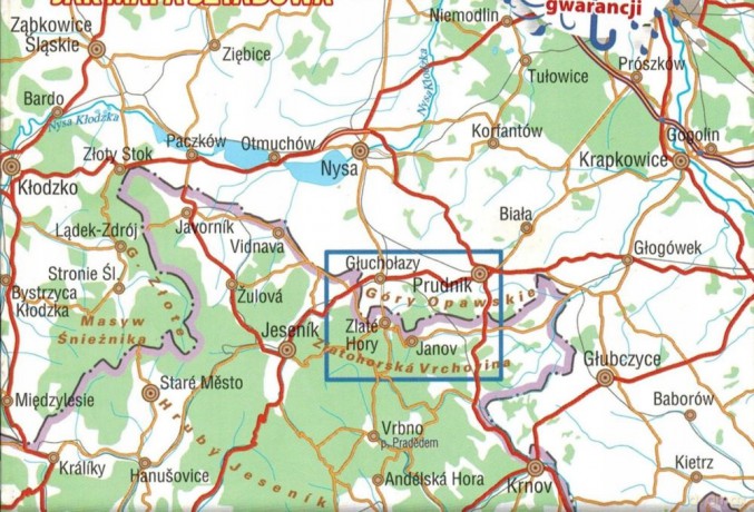 17 Góry Opawskie - mapa syntetyczna