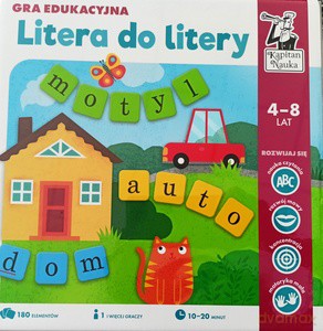 Gra edukacyjna. Litera do litery. Kapitan Nauka 4-8 LAT [GRA]