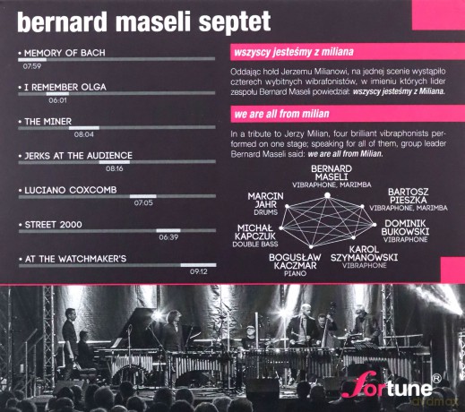 Bernard Maseli Septet: Good Vibes Of Milian - tribute To Jerzy Milian [CD]