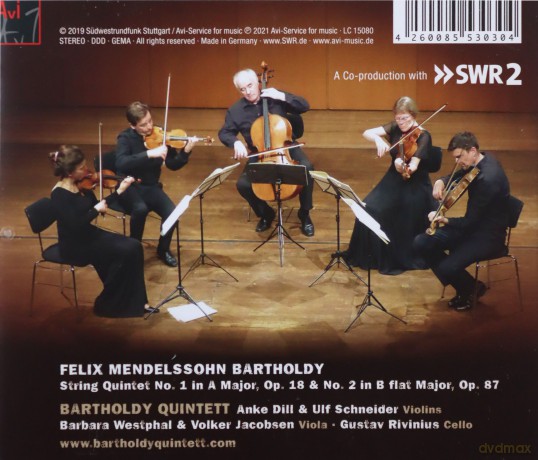 Bartholdy Quintett: Mendelssohn: String Quintets [CD]