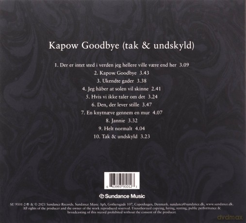 Kristina Holgersen: Kapow Goodbye (Tak og Undskyld) [CD]