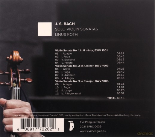 Linus Roth: Johann Sebastian Bach: Solo Violin Sonatas [CD]