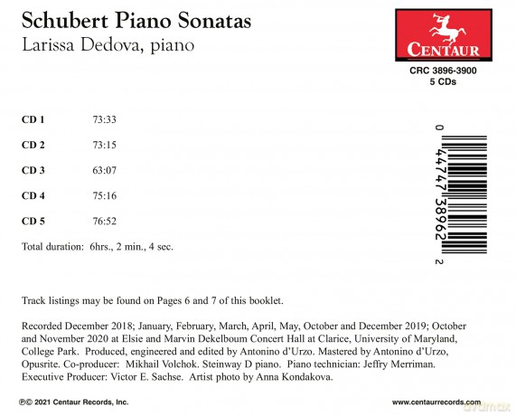 Larissa Dedova: Franz Schubert: Piano Sonatas [5CD]