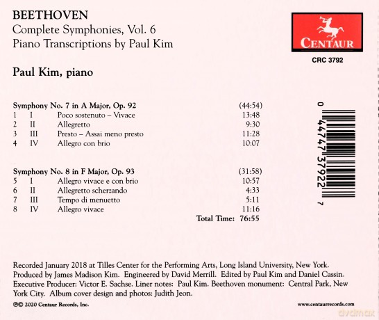 Paul Kim: Beethoven: Complete Symphonies, Vol. 6 [CD]