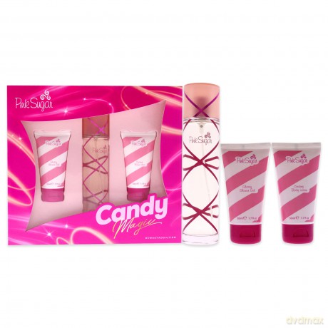 Aquolina Pink Sugar Candy Magic - EDT 100 ml + body lotion 50 ml + shower gel 50 ml for women