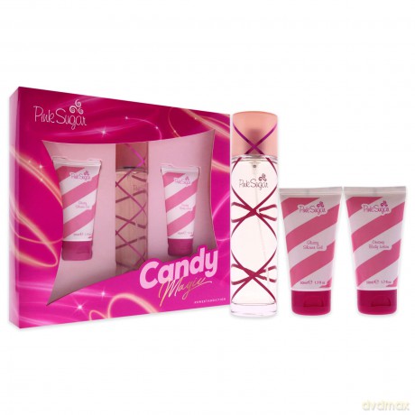 Aquolina Pink Sugar Candy Magic - EDT 100 ml + body lotion 50 ml + shower gel 50 ml for women