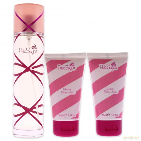 Aquolina Pink Sugar Candy Magic - EDT 100 ml + body lotion 50 ml + shower gel 50 ml for women