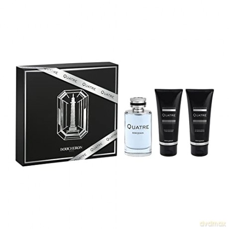 Boucheron Quatre Pour Homme - EDT 100 ml + shower gel 100 ml + after shave balm 100 ml for men