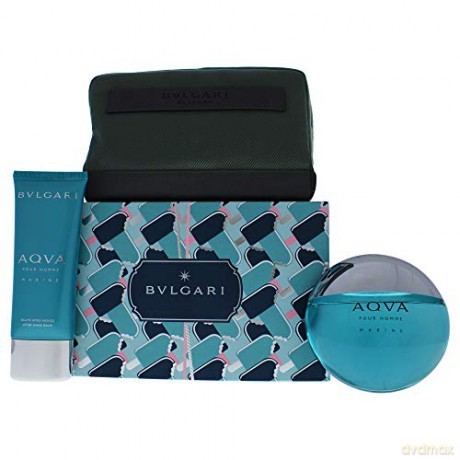 Bvlgari Aqva Pour Homme Marine - EDT 100 ml + aftershave 100 ml + cosmetic bag for men