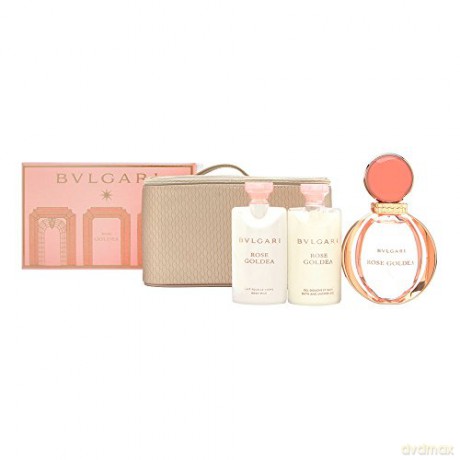 Bvlgari Rose Goldea - EDP 90 ml + body lotion 75 ml + shower gel 75 ml + cosmetic bag for women