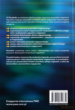 Poradnik Organizatora Gospodarki Magazynowej W Przedsiębiorstwie - Zdzisław Dudziński [KSIĄŻKA]