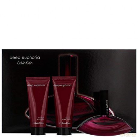 Calvin Klein Deep Euphoria - EDP 100 ml + shower gel 100 ml + body lotion 100 ml for women