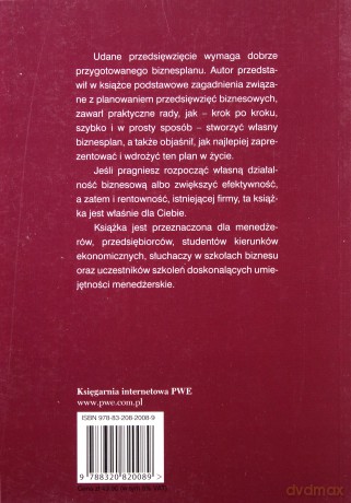 Biznesplan Co Trzeba Wiedzieć I Zrobić Aby Stworzyć Doskonały Plan - Kevan Williams [KSIĄŻKA]