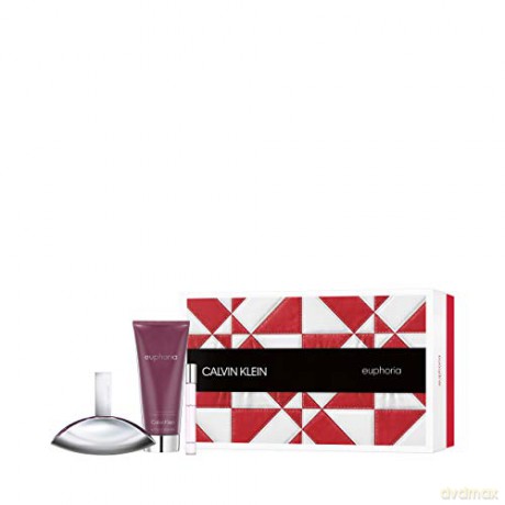 Calvin Klein Euphoria - EDP 100 ml + body lotion 200 ml + EDP 10 ml for women