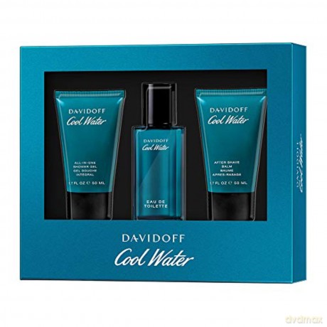 Davidoff Cool Water Man - EDT 40 ml + shower gel 50 ml + aftershave 50 ml for men