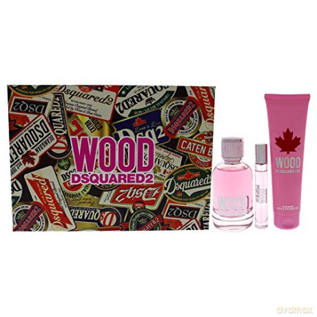 Dsquared˛ Wood For Her - EDT 100 ml + shower gel 150 ml + EDT 10 ml for women