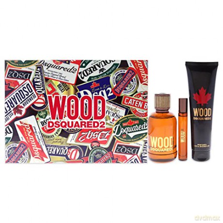 Dsquared˛ Wood For Him - EDT 100 ml + shower gel 150 ml + EDT 10 ml for men