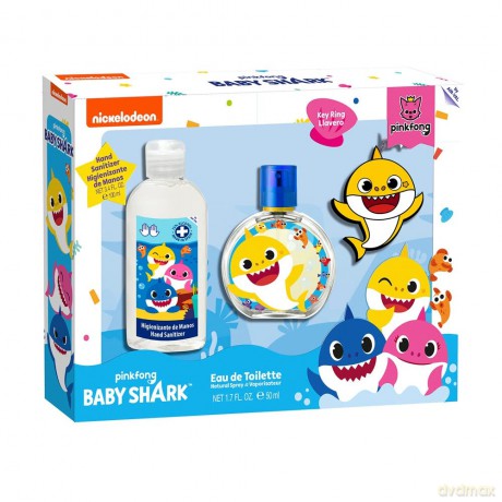 EP Line Baby Shark - EDT 50 ml + disinfectant gel 100 ml + key ring for kids