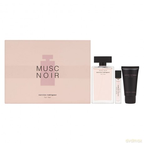 Narciso Rodriguez Musc Noir - EDP 100 ml + body lotion 75 ml + EDP 10 ml for women