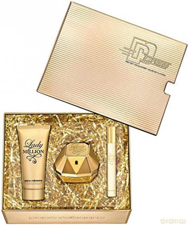 Paco Rabanne Lady Million - EDP 80 ml + body lotion 100 ml + EDP 10 ml for women