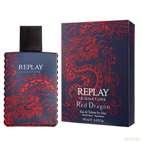 Replay Signature Red Dragon Man - EDT - Volume: 50 ml for men