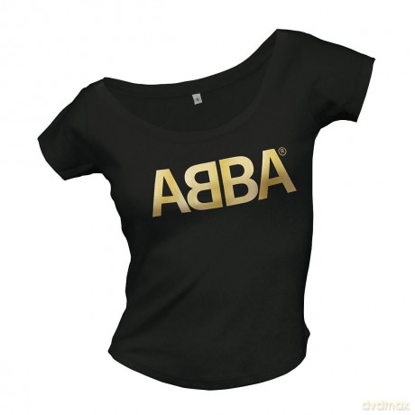 Abba: Logo Gold  (L Black Skinny) [T-Shirt]