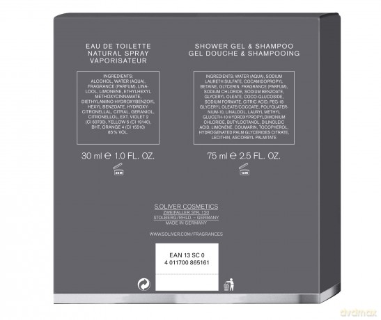 s.Oliver Follow Your Soul Men - EDT 30 ml + shower gel 75 ml for men