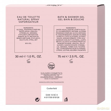 s.Oliver Pure Sense Women - EDT 30 ml + shower gel 75 ml for women