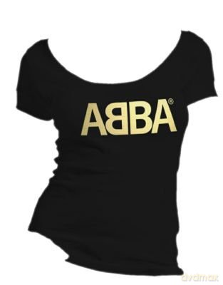 Abba: Logo Gold (M Black Skinny) [T-Shirt]