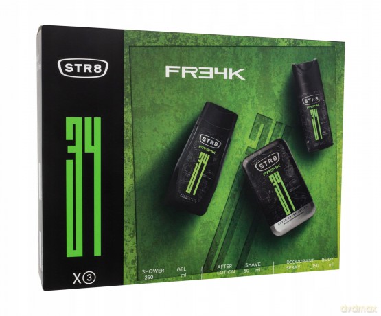 STR8 FR34K - aftershave 50 ml + deodorant spray 150 ml + shower gel 250 ml for men