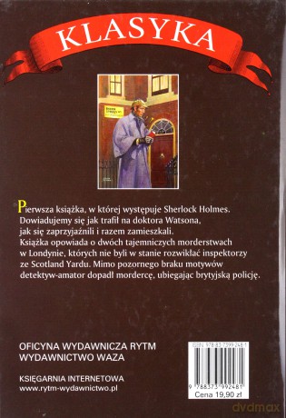 Studium W Szkarłacie Klasyka (twarda) - Arthur Conan Doyle [KSIĄŻKA]