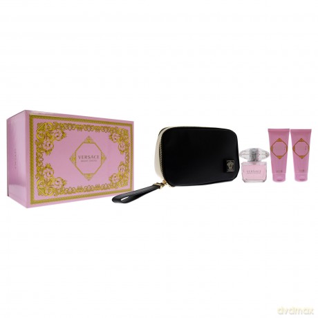 Versace Bright Crystal - EDT 90 ml + body lotion 100 ml + shower gel 100 ml + cosmetic bag for women