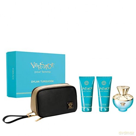 Versace Dylan Turquoise - EDT 100 ml + body lotion 100 ml + shower gel 100 ml + cosmetic bag for women