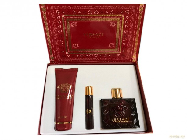 Versace Eros Flame - EDP 100 ml + shower gel 150 ml + EDP 10 ml for men