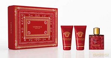 Versace Eros Flame - EDP 50 ml + shower gel 50 ml + aftershave 50 ml for men