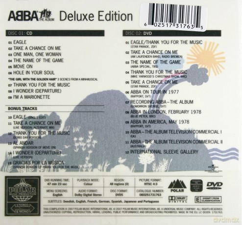 Abba: The Album De Luxe Edition (digipack) [CD]+[DVD]