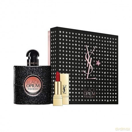 Yves Saint Laurent Black Opium - EDP 50 ml + lipstick 1.4 ml for women