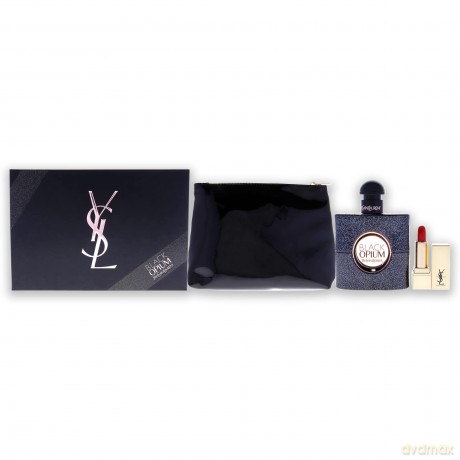 Yves Saint Laurent Black Opium - EDP 50 ml + lipstick 3.2 g + cosmetic bag for women