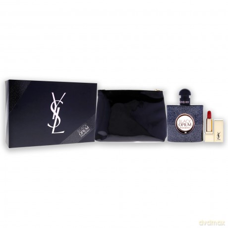 Yves Saint Laurent Black Opium - EDP 50 ml + lipstick 3.2 g + cosmetic bag for women