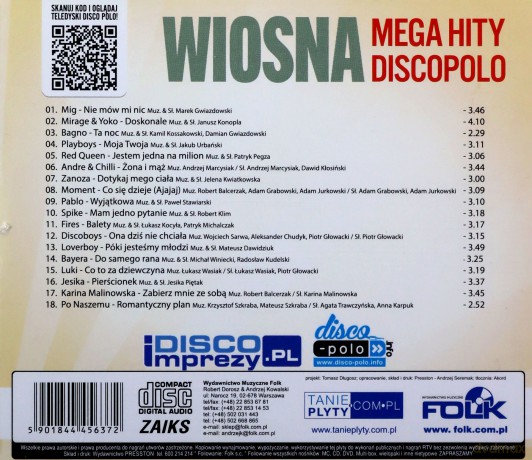 Wiosna Mega Hity Disco Polo [CD]