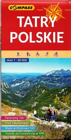 Mapa turystyczna - Tatry Polskie 1:30 000