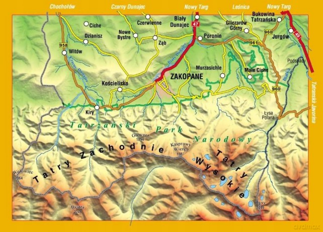 Mapa turystyczna - Tatry Polskie 1:30 000
