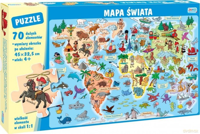 JAKO 70 el.. Mapa świata [PUZZLE]