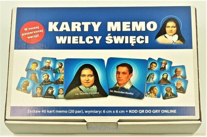 Karty memo - Wielcy Święci (40 kart) [KARTY]
