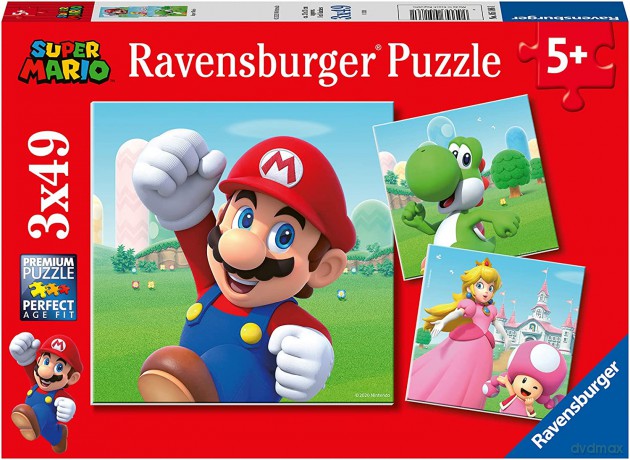 RAVENSBURGER dla dzieci 3x49 el. Super Mario [PUZZLE]
