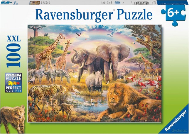 RAVENSBURGER XXL 100 el. Dzikie zwierzęta [PUZZLE]