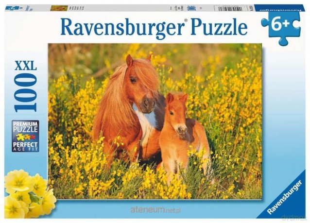 RAVENSBURGER XXL 100 el. Kucyki [PUZZLE]