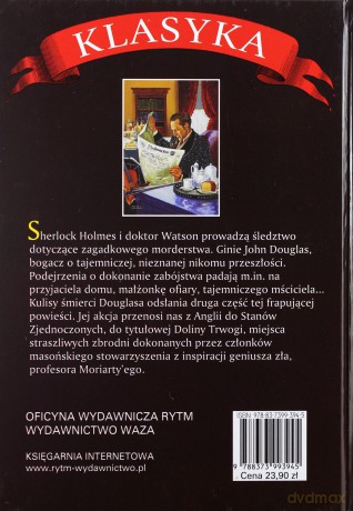 Dolina Trwogi (twarda) - Arthur Conan Doyle [KSIĄŻKA]